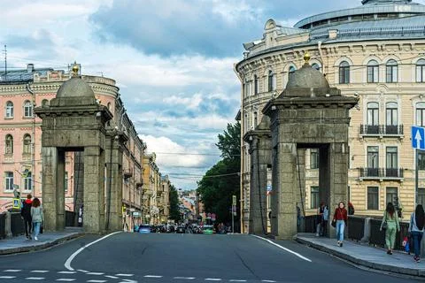 Bridge On Fontanka. Stock Photos
