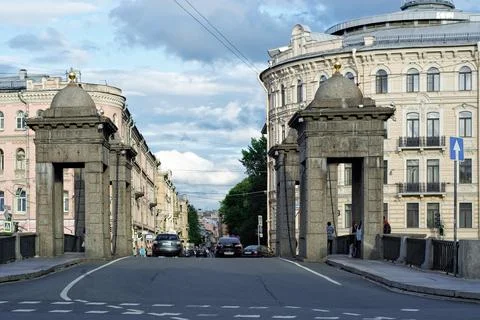 Bridge On Fontanka. Stock Photos