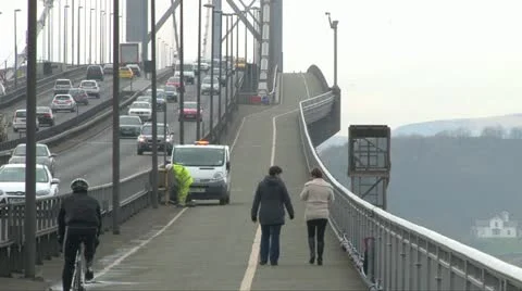 Bridge Footpath Stock Footage 10887196