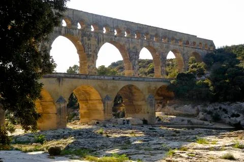 The bridge of gard Stock Photos