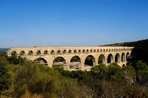 The bridge of gard Stock Photos