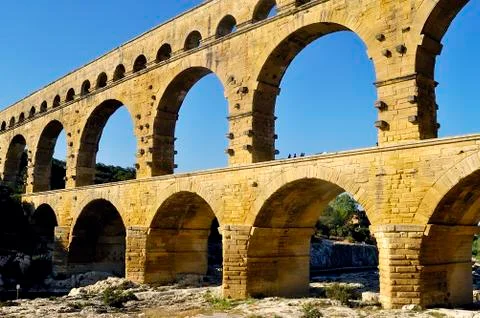 The bridge of gard Stock Photos