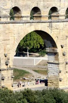 The bridge of gard Stock Photos