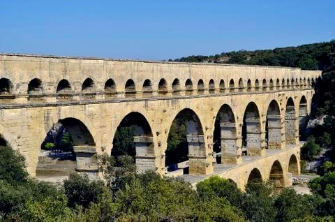 The bridge of gard Stock Photos