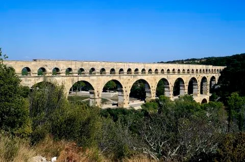 The bridge of gard Stock Photos