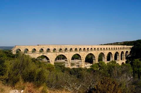 The bridge of gard Stock Photos