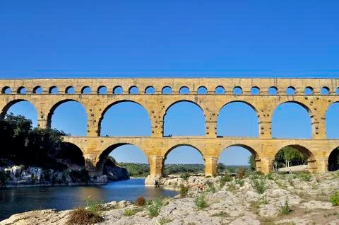 The bridge of gard Stock Photos