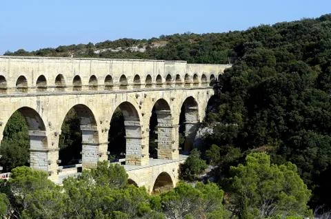 The bridge of gard Stock Photos