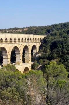 The bridge of gard Fotos Stock