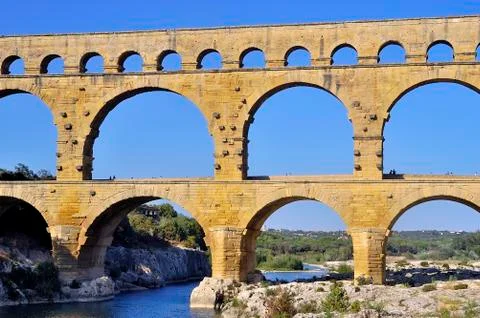 The bridge of gard Stock Photos