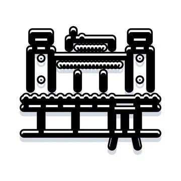 Bridge gate construction connecting lands vector icon Stock Illustration