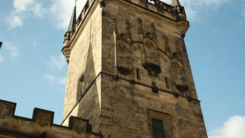 Bridge Gate Towers Of Charles Bridge Stock Footage 336284288