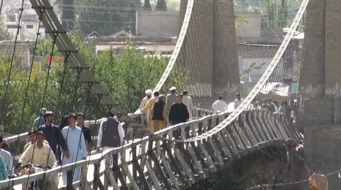 Bridge in Gilgit - Northern Pakistan Video stock 5090587