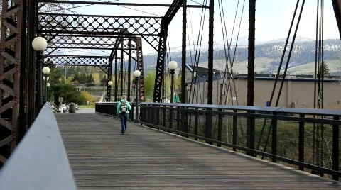 Bridge girl2 Stock Footage 755035