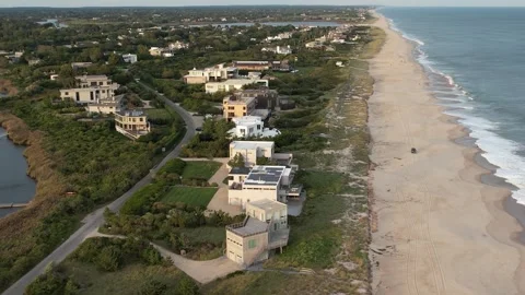 Bridge Hampton Drone Aerial view Stock Footage 296771638