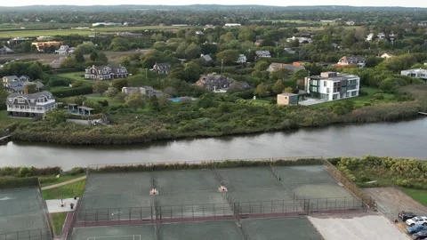 Bridge Hampton DroneAerial View Stock Footage 296771617