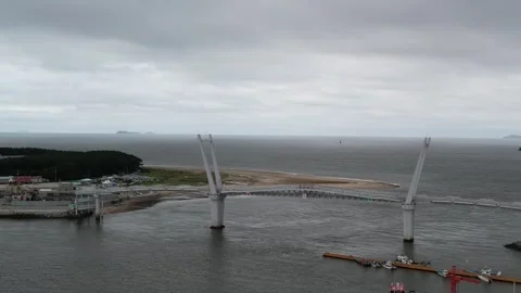 Bridge in the harbor, bridge in the liver 스톡 동영상 310919709
