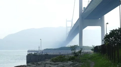 Bridge in Haze weather Stock Footage 55888641