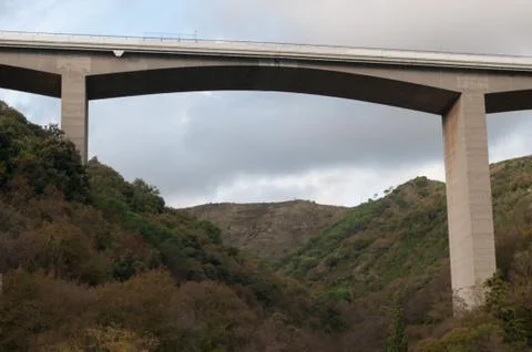 Bridge of a highway Stock Photos