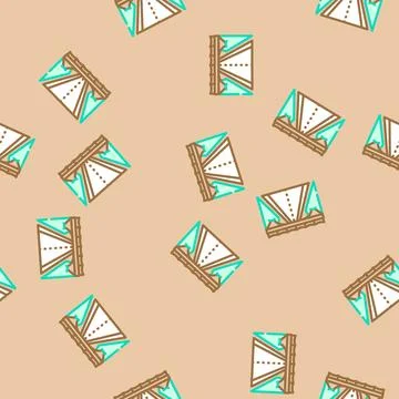 Bridge highway road vector seamless pattern Stock Illustration