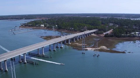 Bridge to Hilton Head Island Stock Footage