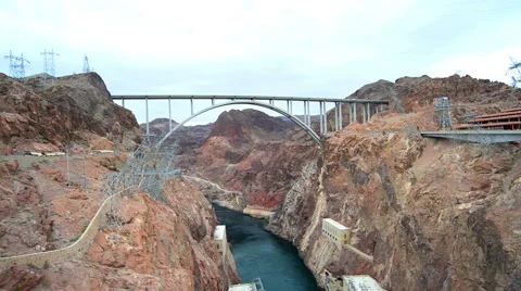 The Bridge by the Hoover Dam Video stock 64345755