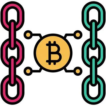 Bridge icon, Bitcoin related vector illustration Stock Illustration
