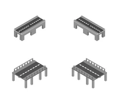 Bridge icon illustrated in vector on white background Stock Illustration