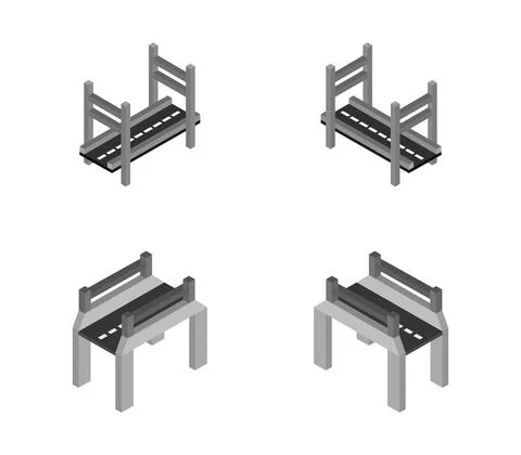 Bridge icon illustrated in vector on white background Stock Illustration