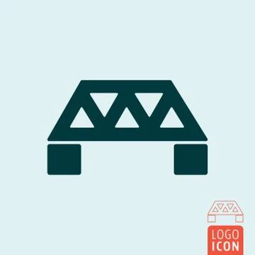 Bridge icon isolated Stock Illustration
