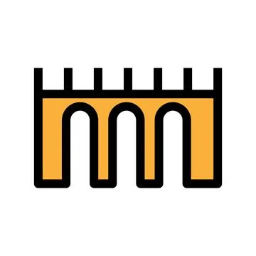 Bridge icon line isolated on white background. Black flat thin icon on mode.. Stock Illustration