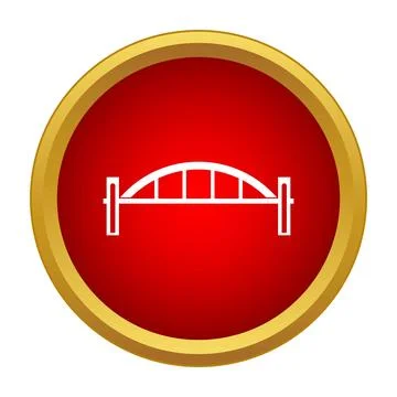 Bridge icon presenting connection and network structure Stock Illustration