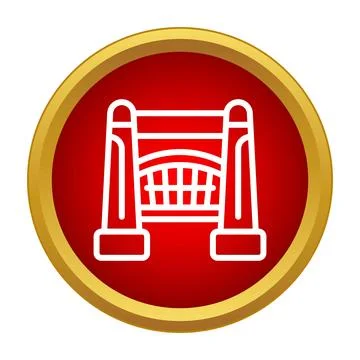 Bridge icon representing connection, transport, and infrastructure Stock Illustration