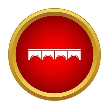 Bridge icon representing connection, transportation, and infrastructure Stock Illustration