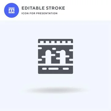 Bridge icon vector, filled flat sign, solid pictogram isolated on white, logo Stock Illustration