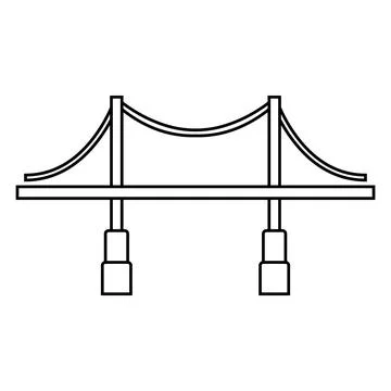 Bridge icon vector Stock Illustration
