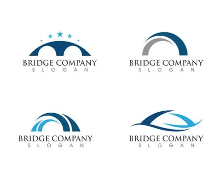 Bridge icon vector illustration Logo Stock Illustration