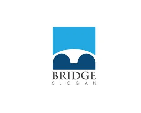 Bridge icon vector illustration Logo Stock-Illustration