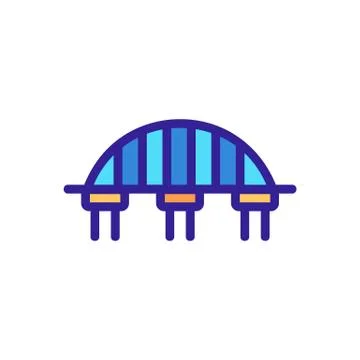 Bridge icon vector. Isolated contour symbol illustration イラスト素材