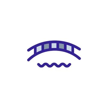 Bridge icon vector. Isolated contour symbol illustration イラスト素材