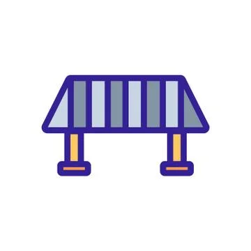 Bridge icon vector. Isolated contour symbol illustration イラスト素材