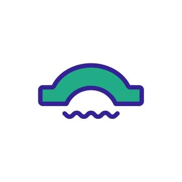 Bridge icon vector. Isolated contour symbol illustration イラスト素材