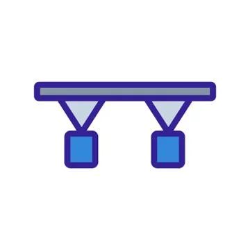 Bridge icon vector. Isolated contour symbol illustration Stock Illustration