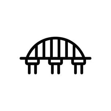 Bridge icon vector. Isolated contour symbol illustration イラスト素材