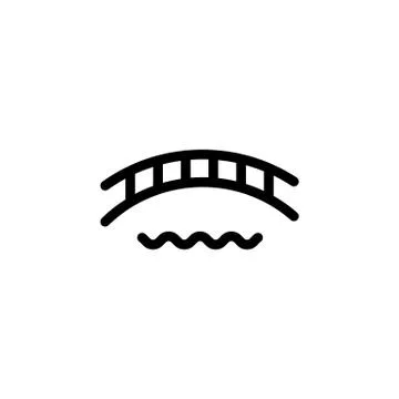 Bridge icon vector. Isolated contour symbol illustration イラスト素材