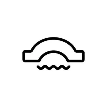 Bridge icon vector. Isolated contour symbol illustration Stock Illustration