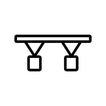 Bridge icon vector. Isolated contour symbol illustration イラスト素材
