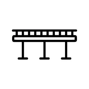 Bridge icon vector. Isolated contour symbol illustration イラスト素材