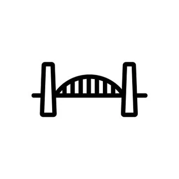 Bridge icon vector. Isolated contour symbol illustration イラスト素材