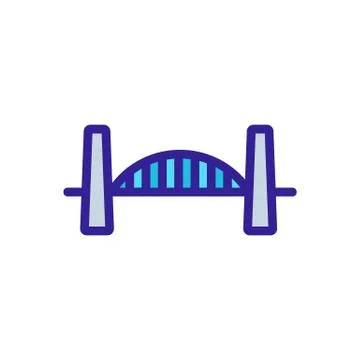 Bridge icon vector. Isolated contour symbol illustration Illustration